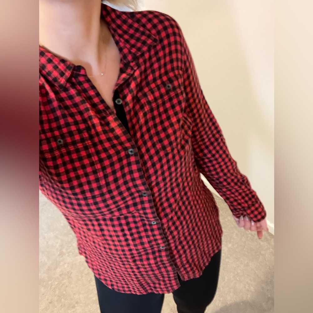 eddie bauer red & black flannel